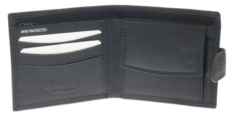 Golunski 6-12 Leather Wallet Internal Coin Pocket Black-1