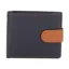 Golunski Leather Zen3 Wallet Internal Coin Pocket Navy/Tan