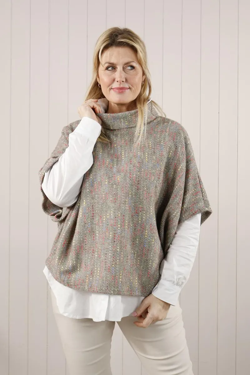 Goose Island rainbow fleck poncho Pink