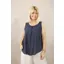 Goose Island Cotton Layered Sleeveless Top Navy