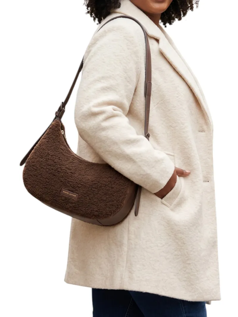 David Jones fur handbag Brown