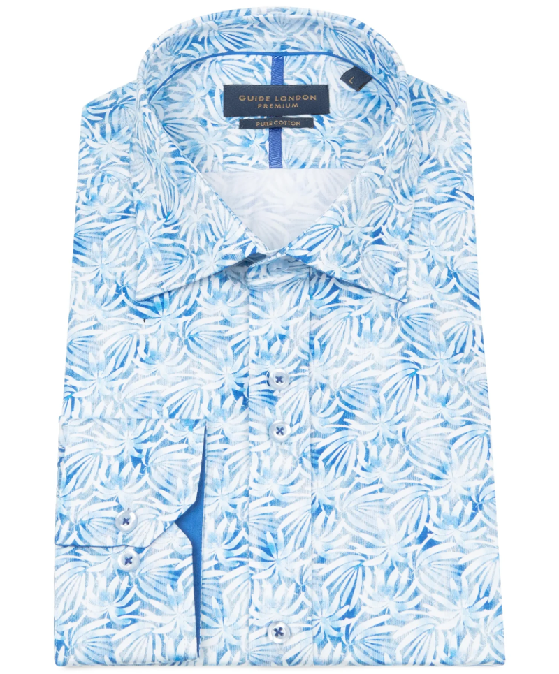 Guide Flower Print Shirts Blue XXL ONLY LAST ONE