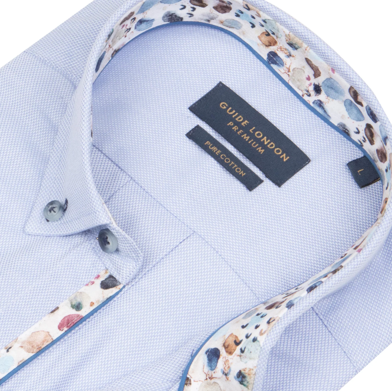 Guide Textured Short Sleeve Shirt with Pocket Sky XL ONLY LAST ONE-1