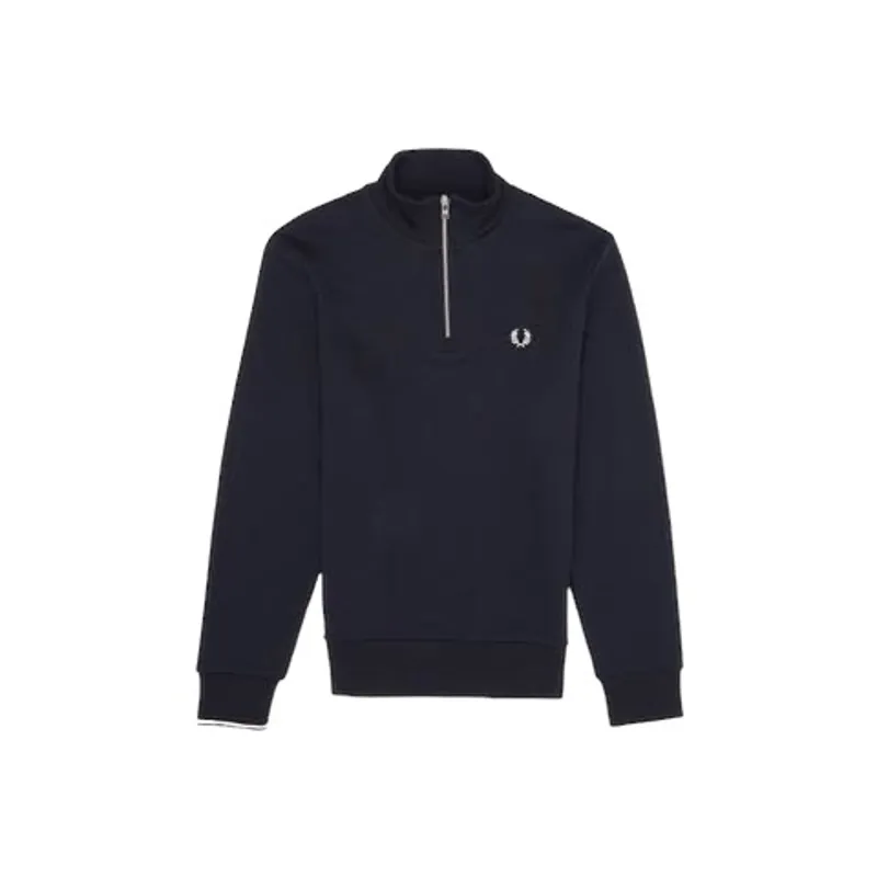 Fred Perry Half Zip Sweatshirt Navy -5