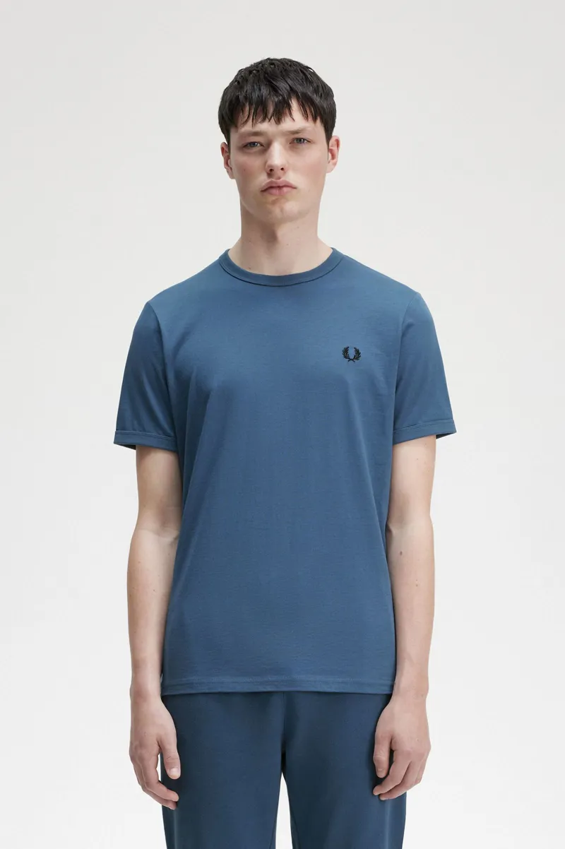 Fred Perry M3519-F57 Ringer T-shirt Midnight Blue-2