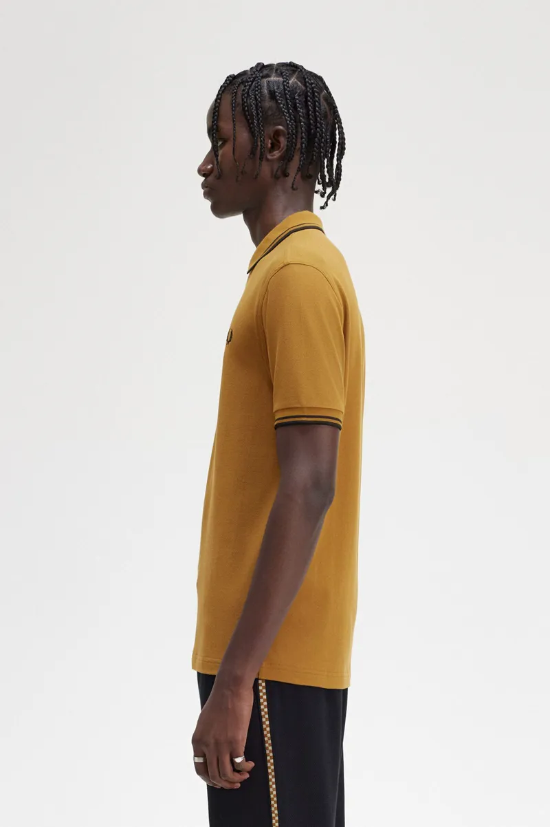 Fred Perry M3600-T59 Polo T-shirt Caramel / Black  XXXL ONLY-4
