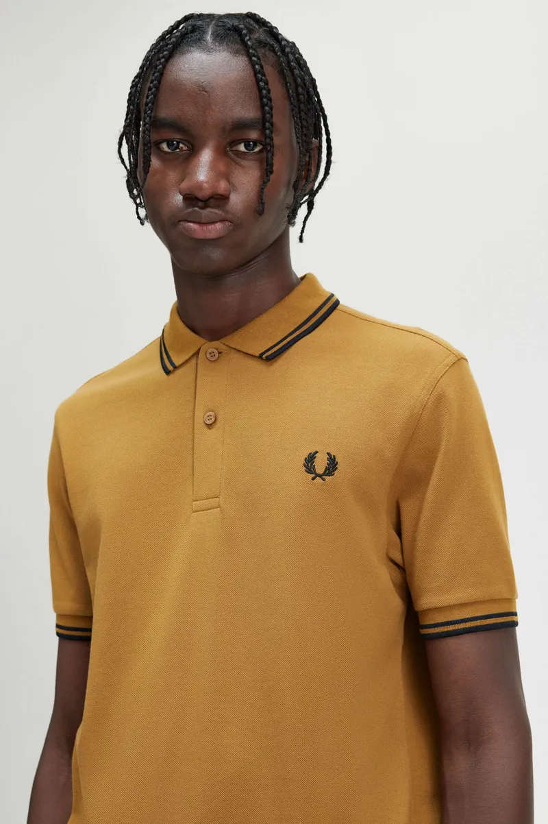 Fred Perry M3600-T59 Polo T-shirt Caramel / Black  XXXL ONLY-5