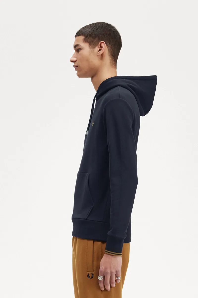Fred Perry Overhead Tipped Hoodie Navy / Caramel XXL ONLY LAST ONE-2