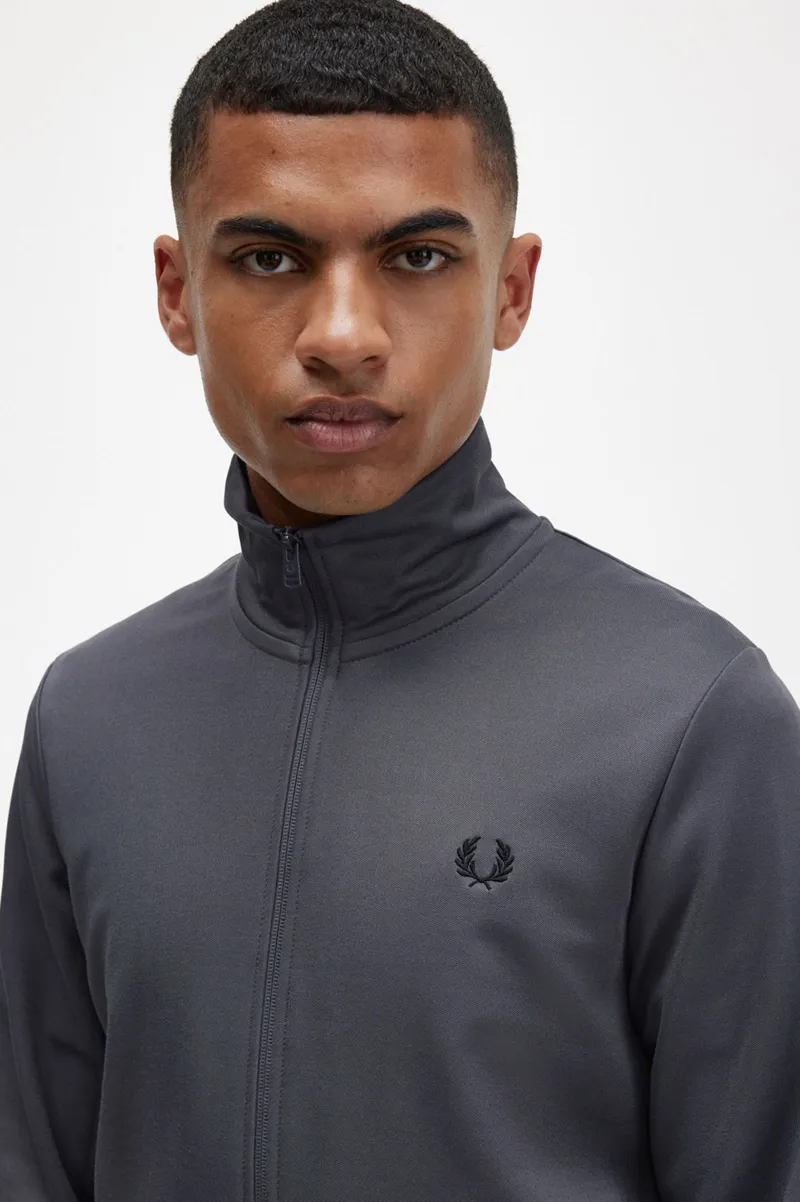 Fred Perry Track Jacket Gunmetal -4