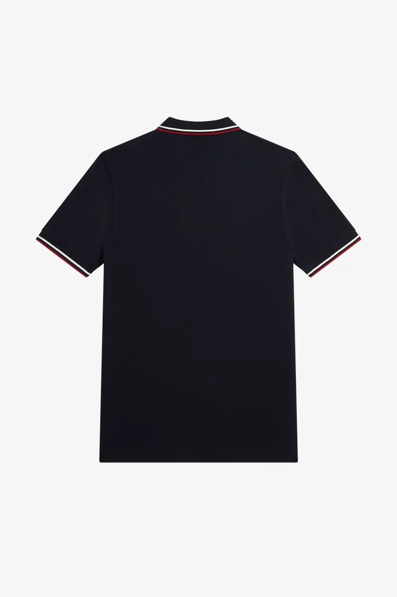 Fred Perry M3600-T55 Polo T-shirt Navy / Burnt Red / White-5