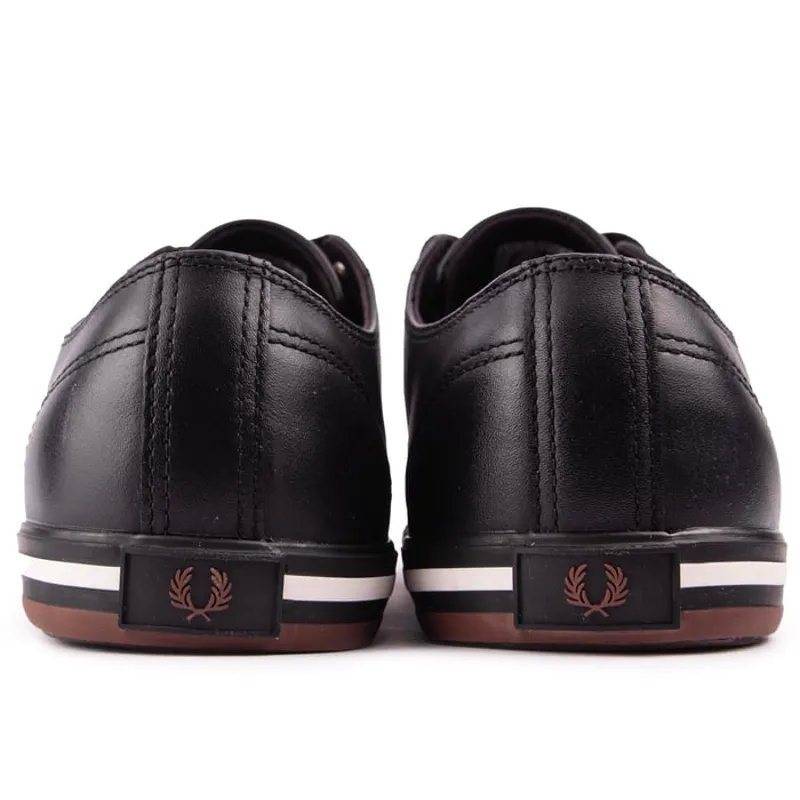 Fred Perry Kingston Leather Trainers Black SIZE 12 ONLY LAST PAIR-2