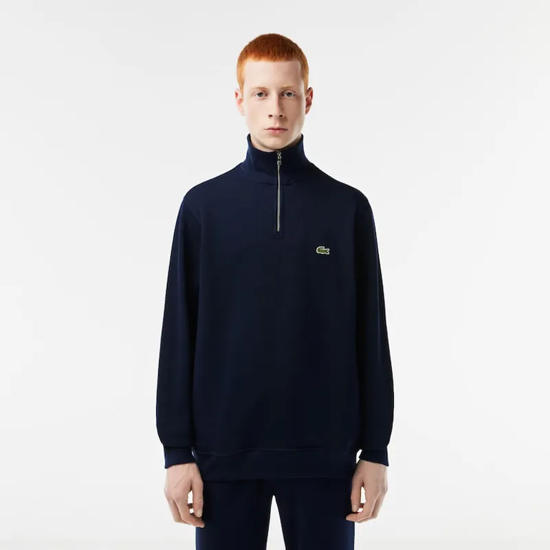 Lacoste Zip Neck Sweatshirt Navy-1