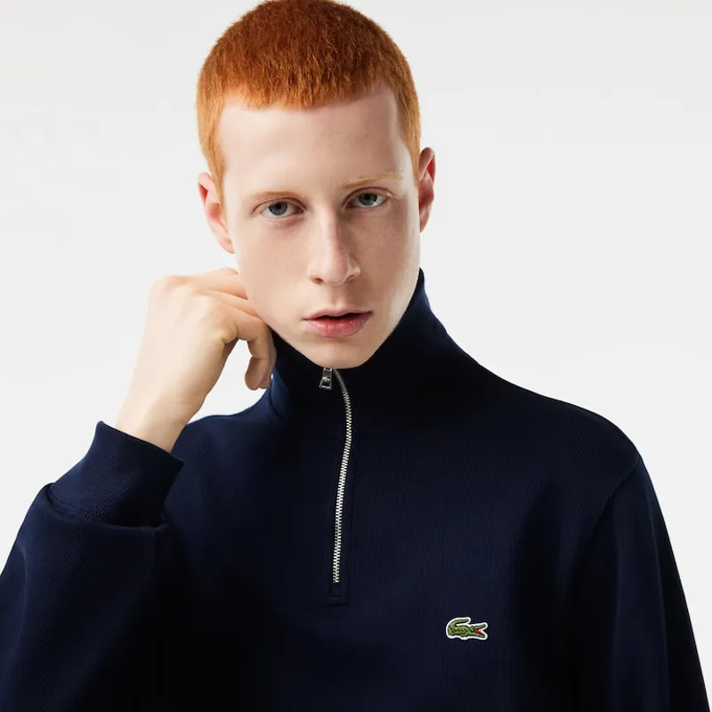 Lacoste Zip Neck Sweatshirt Navy-2