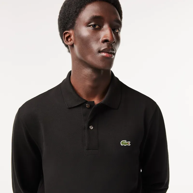 Lacoste Classic Fit Long Sleeve Polo Shirt Black-2