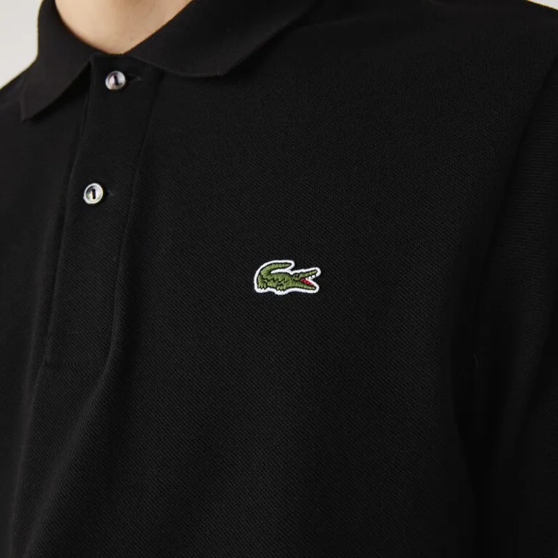 Lacoste Classic Fit Long Sleeve Polo Shirt Black-5
