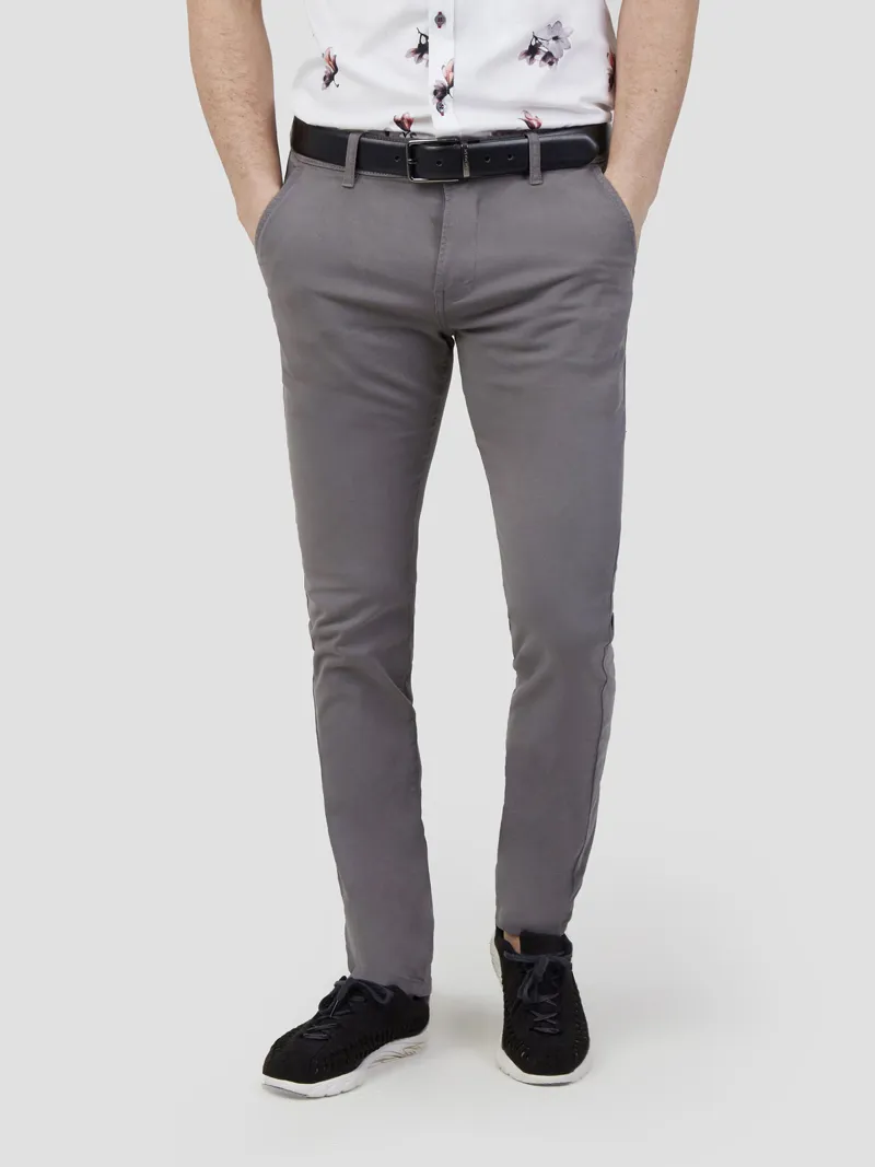 Mish Mash 1984 Bromley Tapered Fit Chino Charcoal