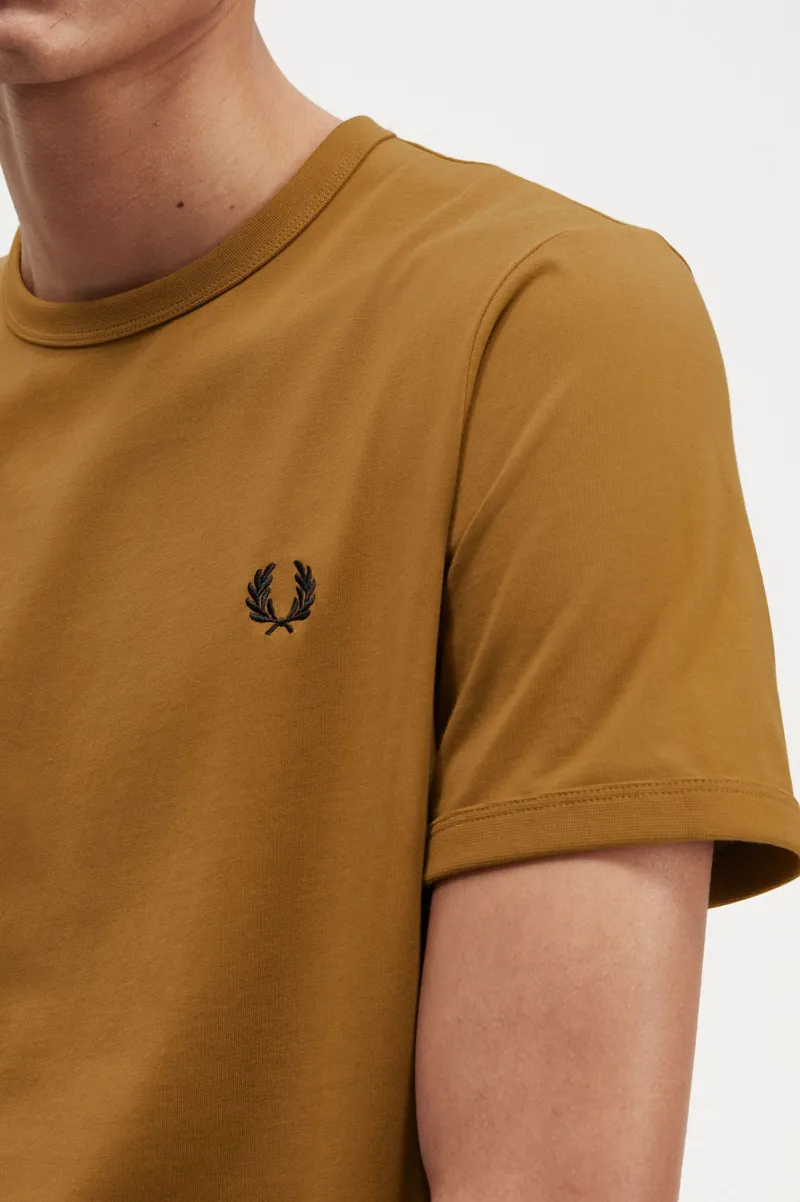 Fred Perry M3519-S81 Ringer T-shirt  Dark Caramel-5