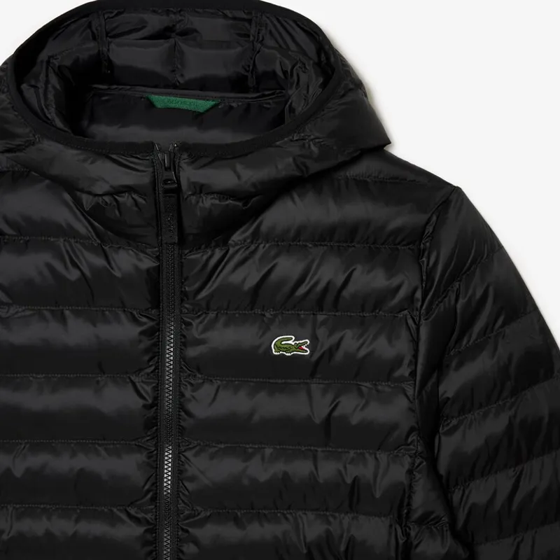 Lacoste Quilted Hooded Short Jacket Black MEDIUM ONLY -1