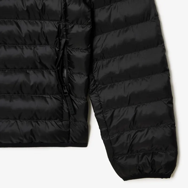 Lacoste Quilted Hooded Short Jacket Black MEDIUM ONLY -5