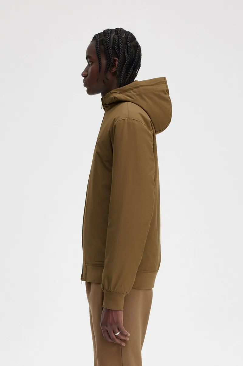 Fred Perry Padded Hooded Brentham Jacket Shaded Stone LARGE ONLY-9