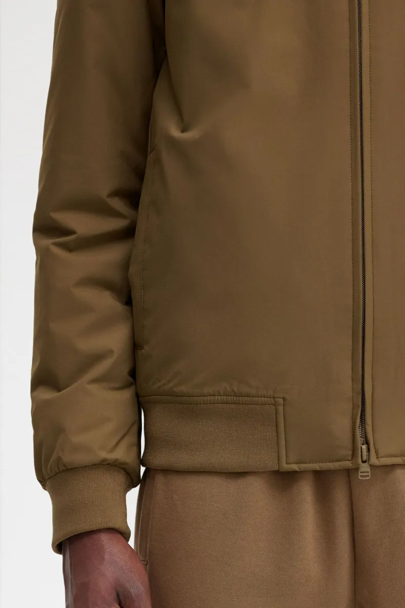 Fred Perry Padded Hooded Brentham Jacket Shaded Stone LARGE ONLY-6