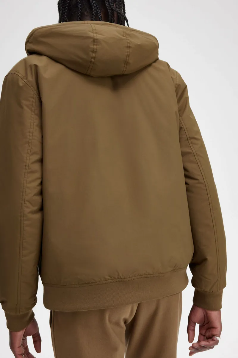 Fred Perry Padded Hooded Brentham Jacket Shaded Stone LARGE ONLY-2