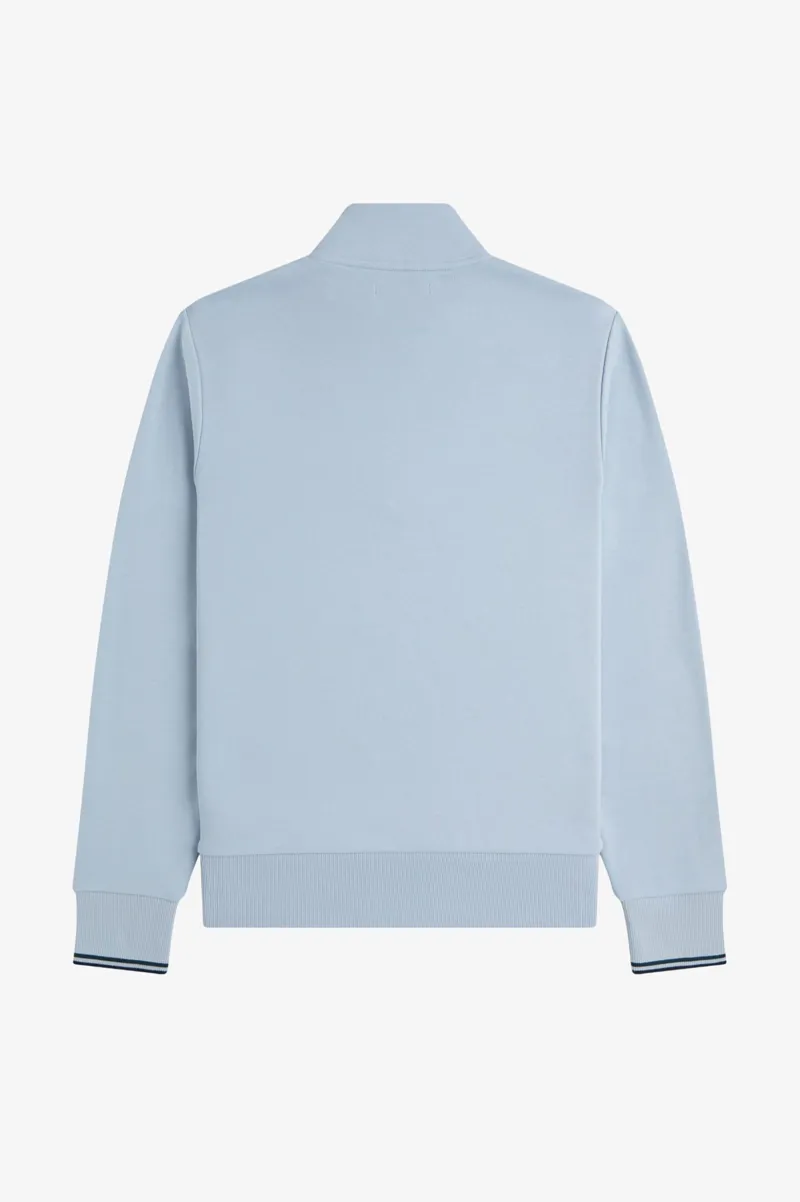 Fred Perry Half Zip Sweatshirt Light Smoke-8