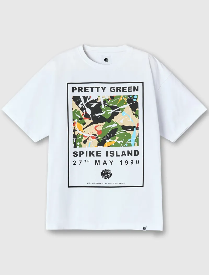 Pretty Green Spike Island T-shirt White XL ONLY LAST ONE-6