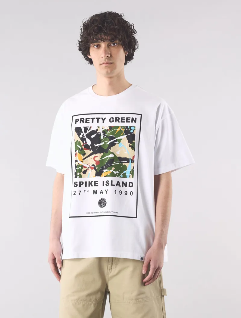 Pretty Green Spike Island T-shirt White XL ONLY LAST ONE-2