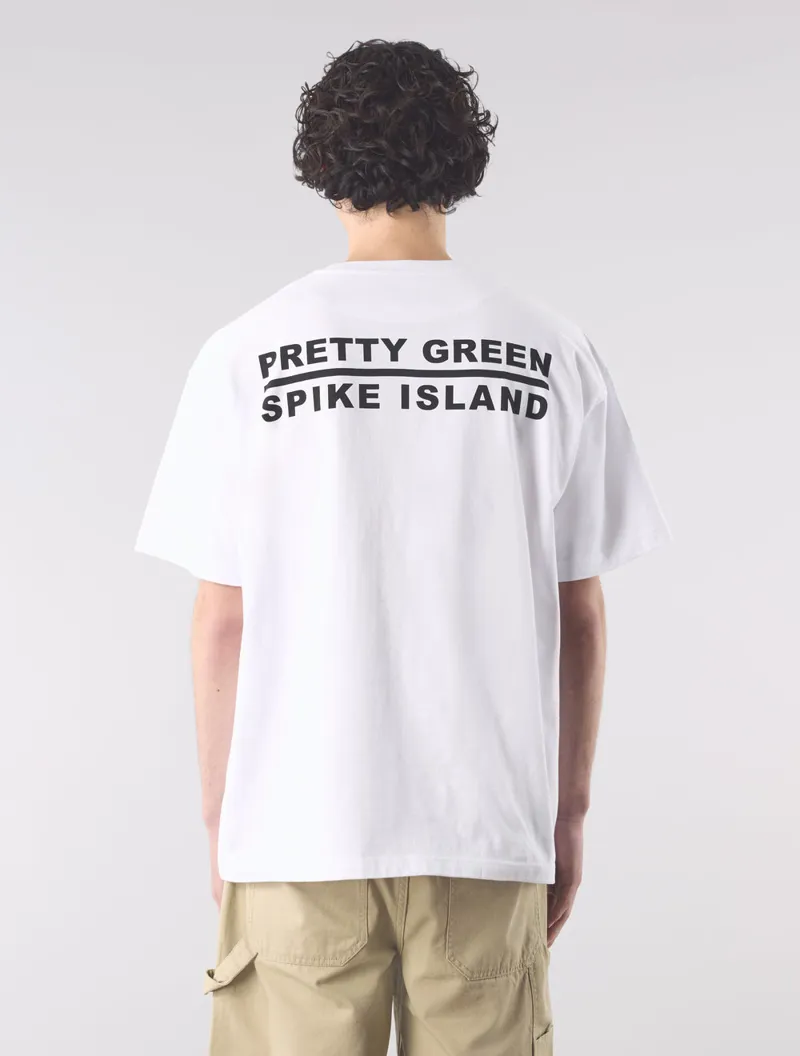 Pretty Green Spike Island T-shirt White XL ONLY LAST ONE-3