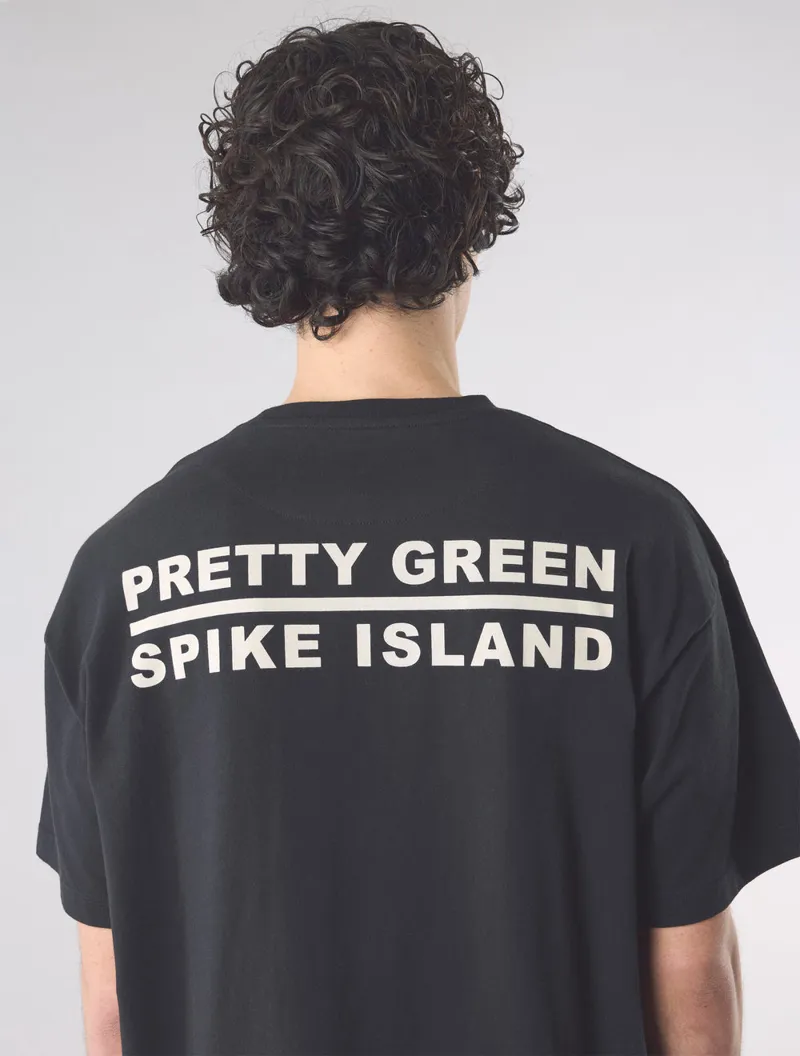 Pretty Green Spike Island T-shirt Black XL ONLY-5