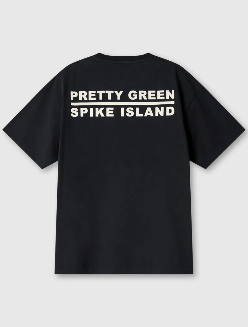 Pretty Green Spike Island T-shirt Black XL ONLY-6