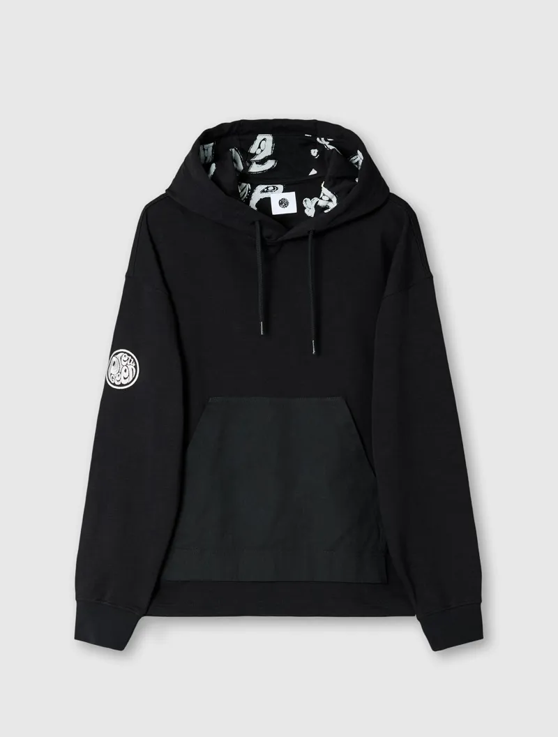 Pretty Green Stamford Hoodie Black-5