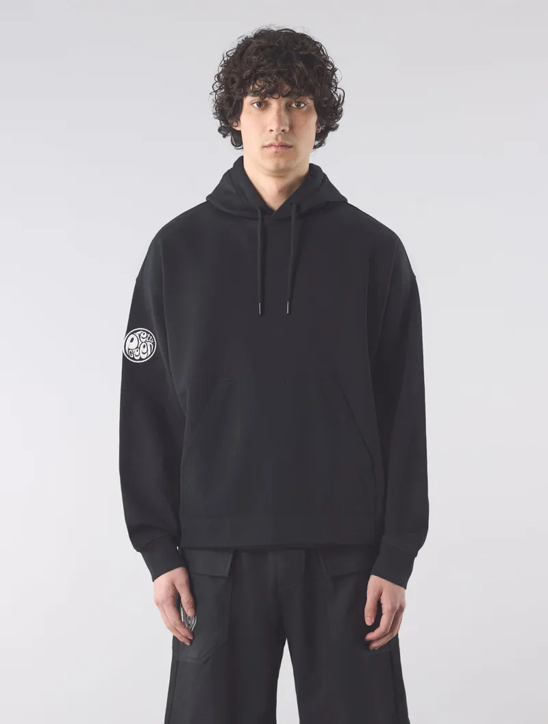 Pretty Green Stamford Hoodie Black-2