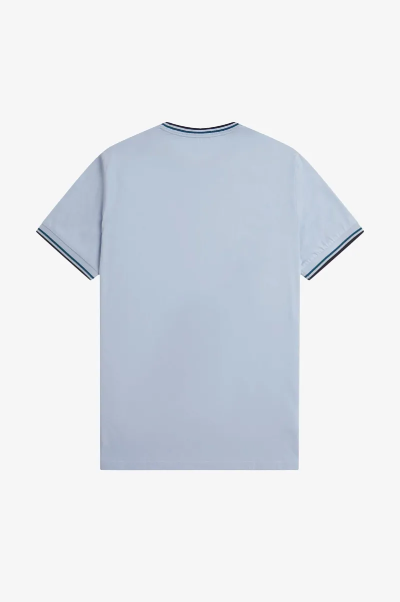 Fred Perry Twin Tipped T-shirt Light Smoke / Petrol Blue-6