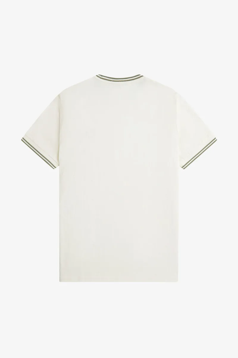 Fred Perry Twin Tipped T-shirt Ecru / Olive-6