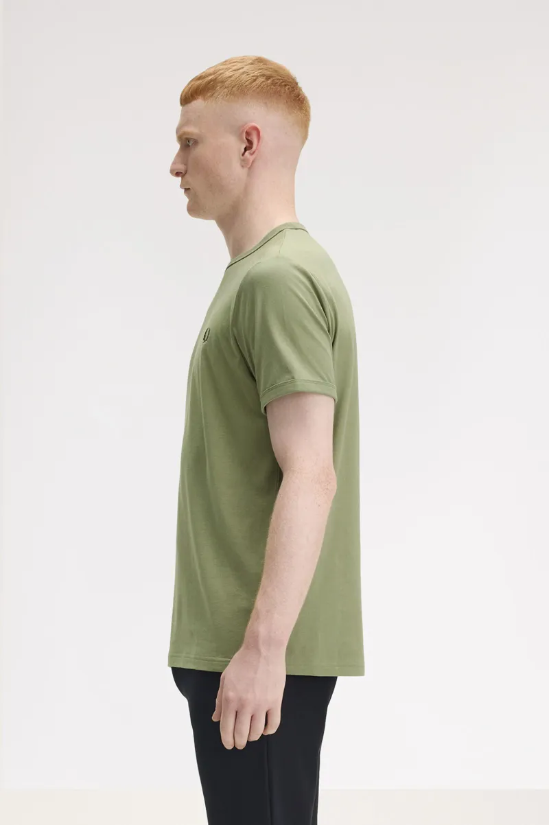 Fred Perry M3519-X88 Ringer T-shirt Olive-2
