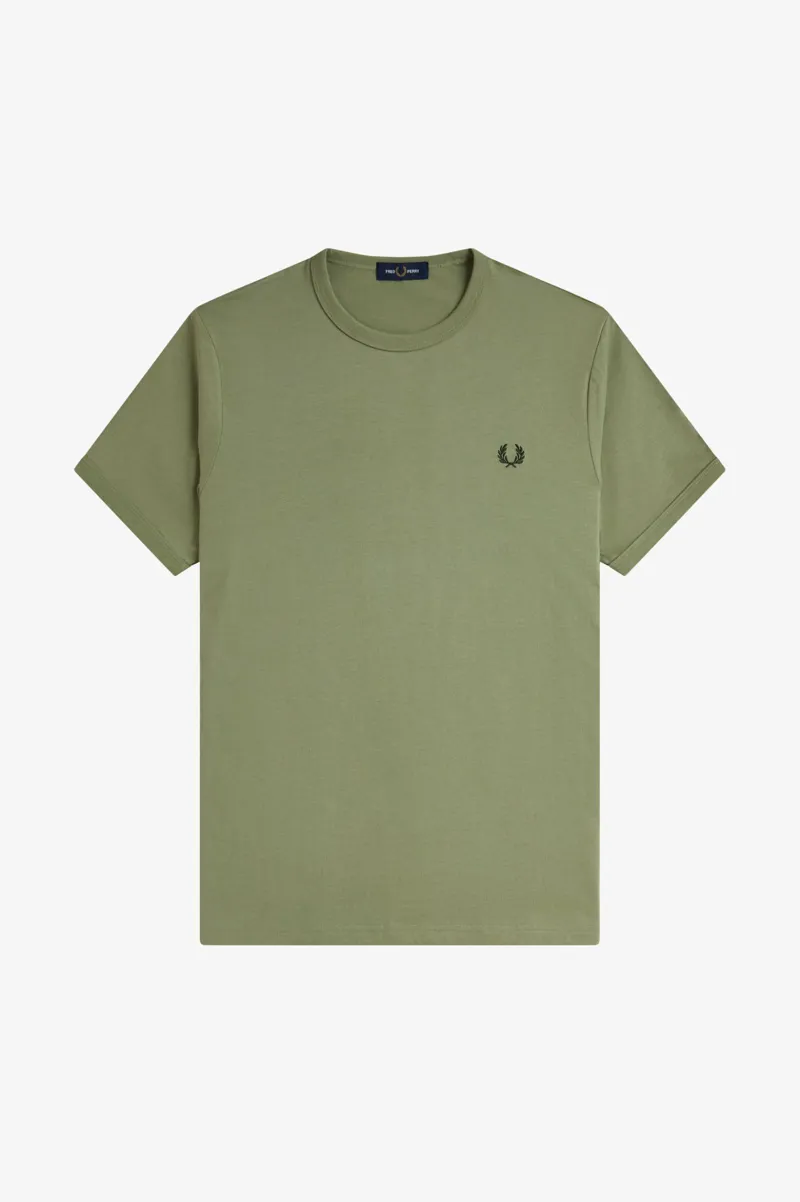 Fred Perry M3519-X88 Ringer T-shirt Olive-7