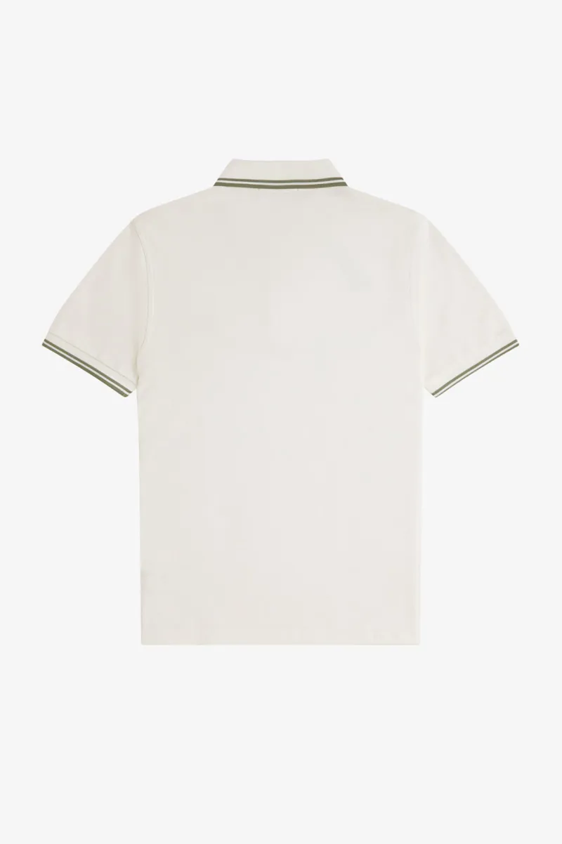 Fred Perry M3600-Y54 Polo T-shirt Ecru / Olive-6
