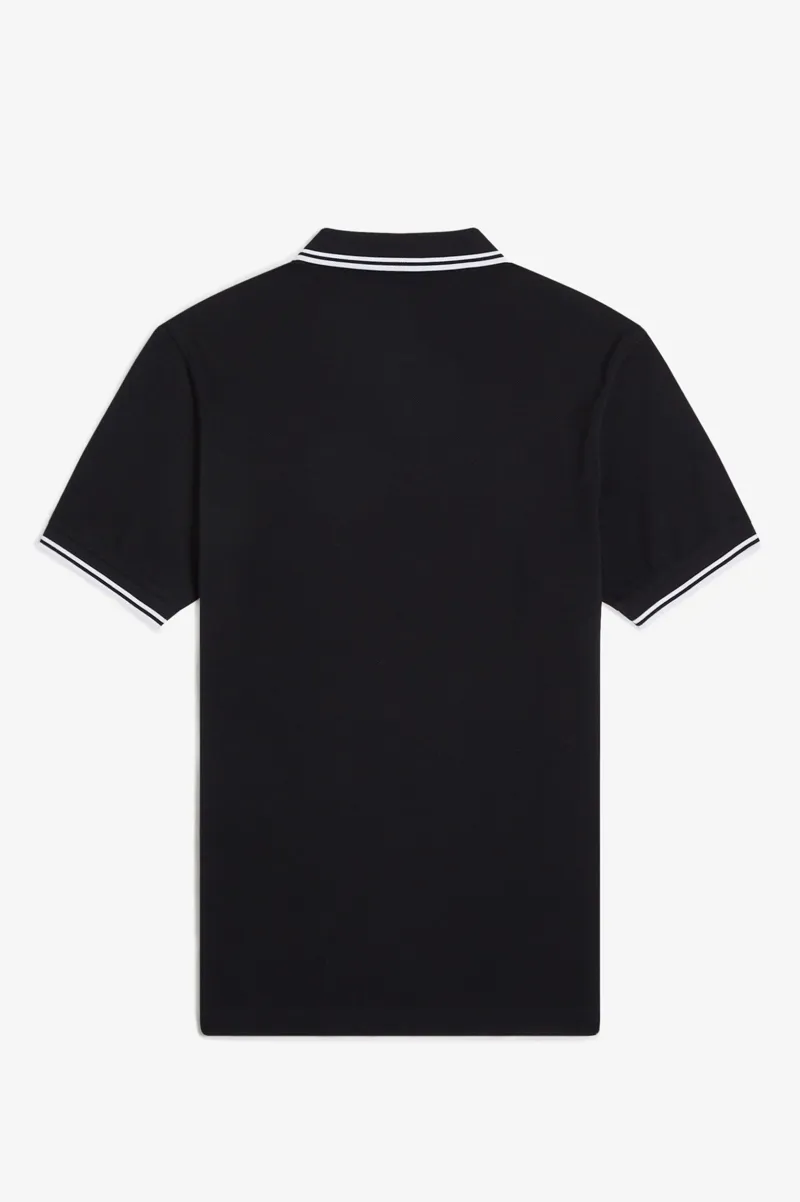 Fred Perry M3600-350 Polo T-shirt Black / White / White-6