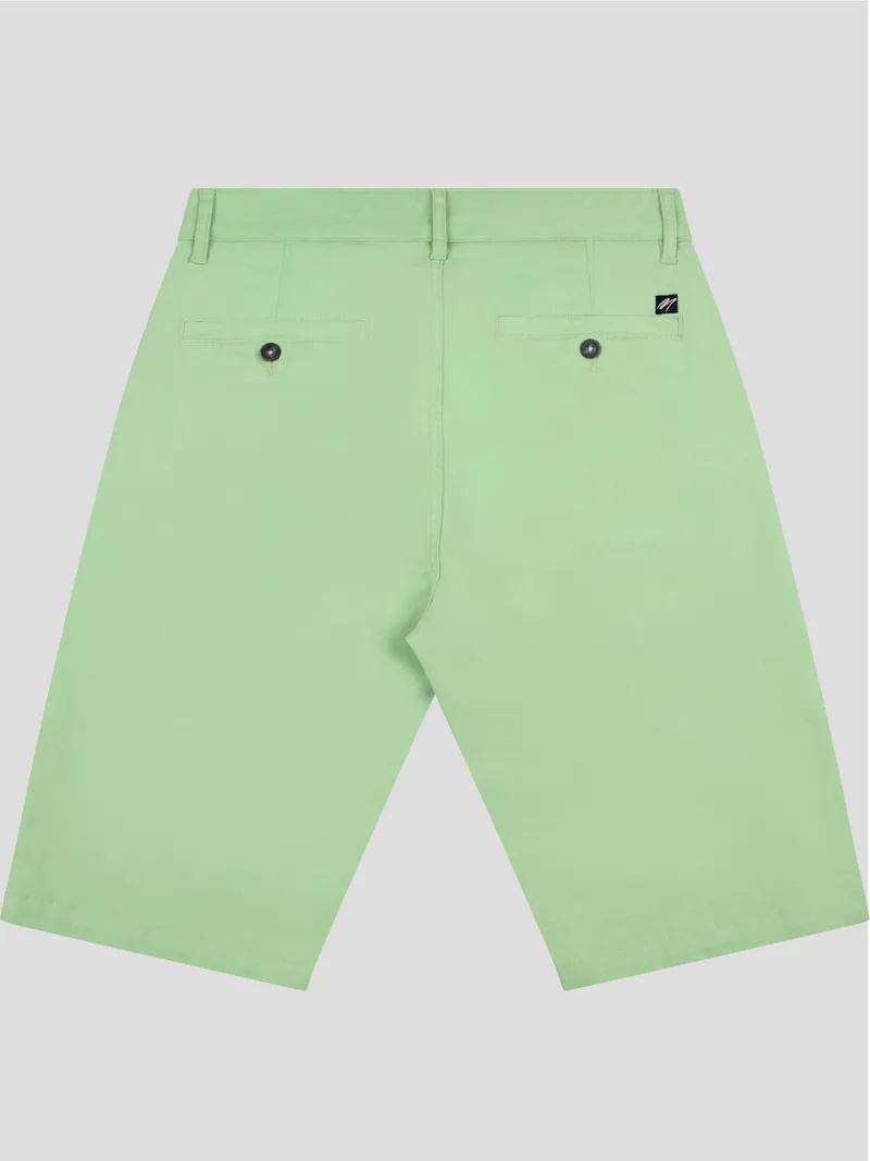 Mish Mash Weymouth Chino Shorts Mid Stretch Pistachio Green -1