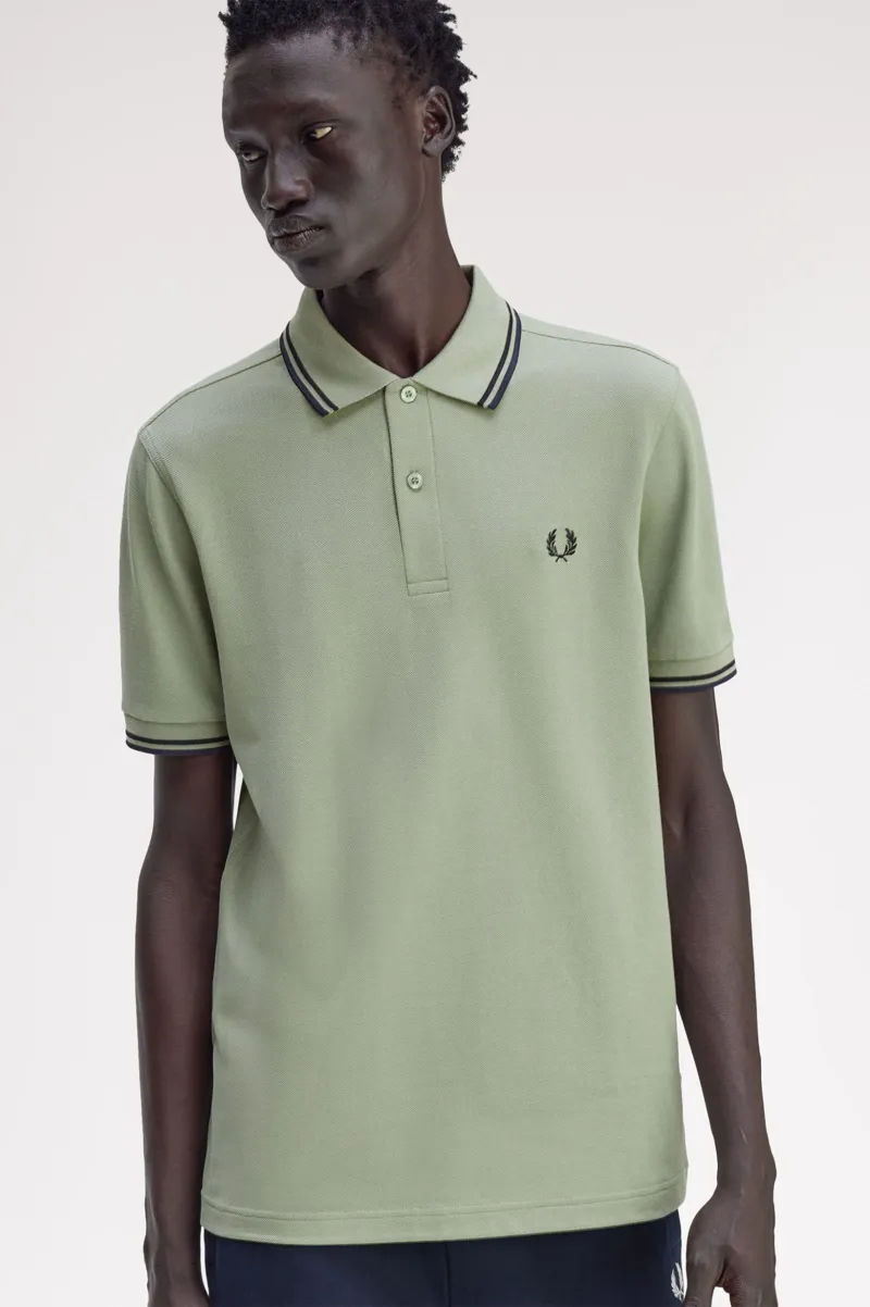 Fred Perry M3600-Z49 Polo T-shirt Bayleaf / Airforce / Tennis Blue-5