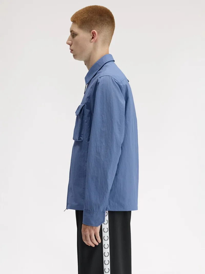 Fred Perry Ripstop Pocket Overshirt Ace Blue-2