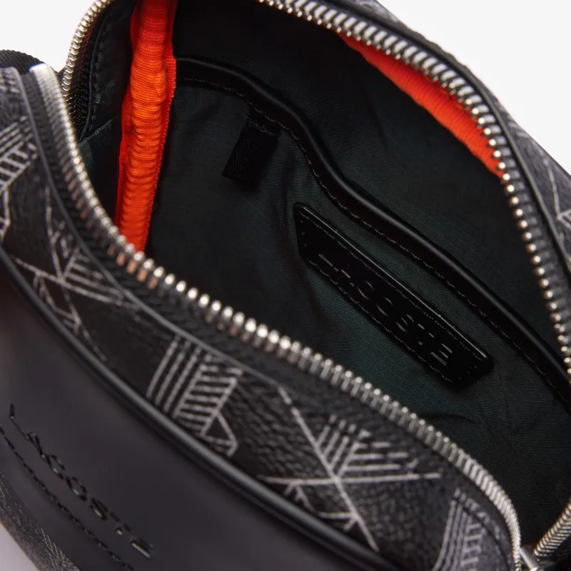Lacoste Monogram Blend Satchel Black-4