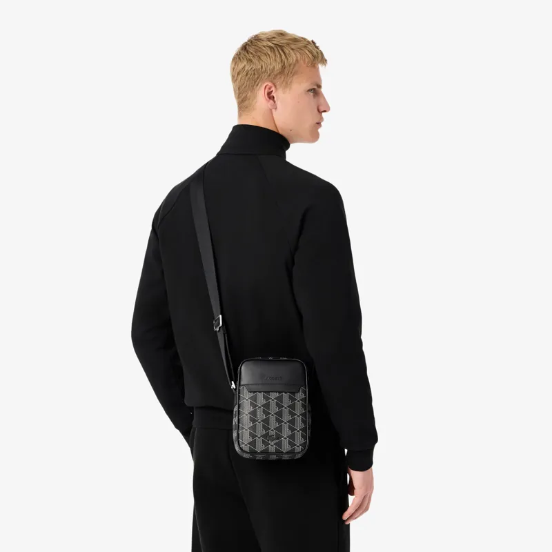 Lacoste Monogram Blend Satchel Black-7