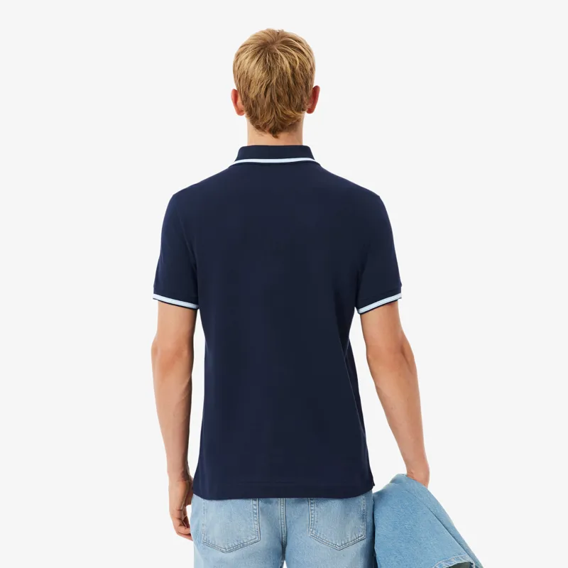 Lacoste Regular Fit Trim Accent Polo T-shirt Navy-3