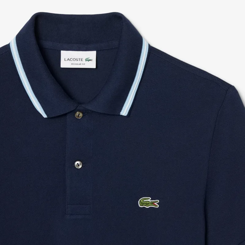 Lacoste Regular Fit Trim Accent Polo T-shirt Navy-4