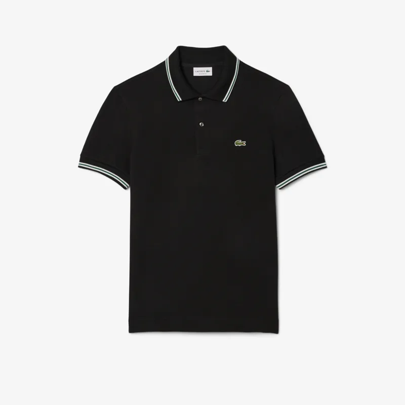 Lacoste Regular Fit Trim Accent Polo T-shirt Black-6