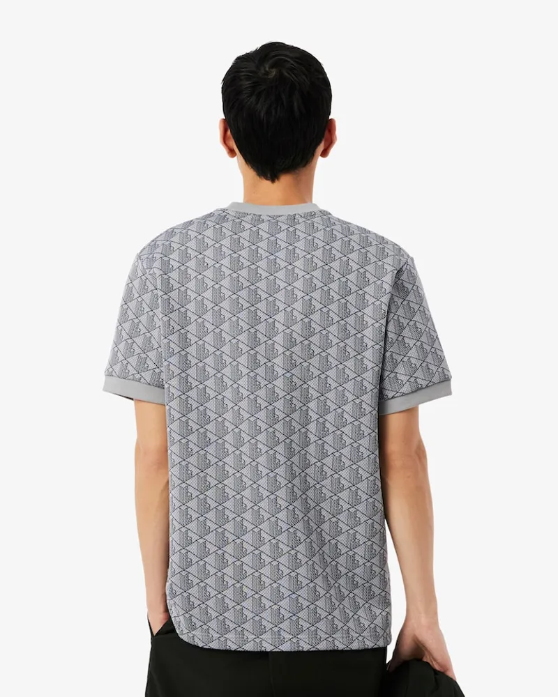 Lacoste Monogram Jacquard T-shirt Grey-3