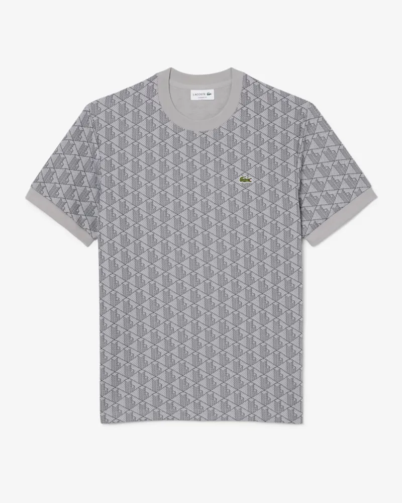 Lacoste Monogram Jacquard T-shirt Grey-6